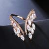 Europa y Estados Unidos ventas calientes transfronterizas anillo creativo personalizado de aleación alas alas de ángel micro diamante anillo exquisito mujeres
