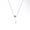 Collar de bola de acero de titanio para mujer moderno Sexy Dulce Nuevo nicho de lujo ligero ins hip hop cadena para suéter cadena para clavícula collar