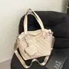 Bolso de Mano de Cuadros de Moda para Mujer 2025 Nuevo Bolso de Hombro Cruzado de Gran Capacidad para Viajar Debajo del Brazo
