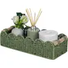 Cesta de armazenamento de mesa transfronteiriça organizada com cesta de armazenamento em negrito Caixa de armazenamento de vime Cesta de armazenamento de lanche de brinquedo de tecido