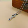 Plata de Ley s925 Colgante de Llave Retro Personalizado Lámpara Colgante Lujo Frío Estilo Ins Diseño de Nicho Tendencia de Moda Combinable