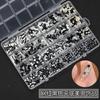 Grade 24 Pretas de Fundo Plano Strass Tendência Novas de Fundo Plano Gota d'Água Irregulares Nail Art Strass Populares Pretas Decorações de Unhas