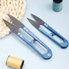 Atacado do Fabricante Tesouras em U Daji para Uso Doméstico, Corte de Linha para Ponto Cruz, Tesouras Pequenas, Tesouras de Fio de Aço Carbono Antiderrapantes