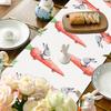Camino de mesa con estampado de coche de rábano de Pascua, mantel decorativo para el hogar, la sala de estar, la cocina, mantel decorativo para vacaciones, tapete, bandera de té