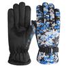 Guantes Gruesos de Terciopelo a Prueba de Frío y Cálidos para Otoño e Invierno, para Ciclismo al Aire Libre y Esquí, Guantes con Dedos de Cuero PU Táctiles
