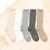 Nuevos Calcetines Japoneses Fruncidos con Volantes Color Caramelo Moda Encaje Media Pantorrilla Calcetines para Mujer Directo de Fábrica