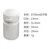Botella de medicina sólida con tapa despegable de grado alimenticio 30/50 ml botella para cápsulas de suplementos de salud botella dispensadora de plástico PE blanco