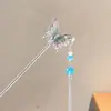 Horquilla de mariposa de alta gama, horquilla de lujo ligero, nuevo pasador de pelo con borla estilo chino, accesorios para el cabello de ropa Han, accesorios para la cabeza, venta al por mayor
