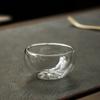 Taza de Té de Calabaza Juego de Tazas de Té de Vidrio Resistente al Calor Hogar Oficina Taza de Té Transparente Taza de Agua Aislada Térmicamente de Doble Capa