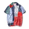 Camisas Retro de Férias Estilo Retro Estampadas Abstratas para Homens e Mulheres Manga Curta Finas Largas Estilo Preguiçoso Jaquetas Camisa