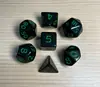 Conjunto de Dados Poliédricos D&D com Padrão de Mármore, Cores Misturadas, Transparente, D4D6D8D10D12D20 Lados, Tabuleiro Coc, Conjunto de Sete Peças