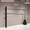 Estante de Exhibición para Tienda de Ropa de Hierro Minimalista Negro Montado en Pared Perchero de Ropa para Tienda de Ropa de Mujer Estante de Ropa de Pared Modelo Nuevo
