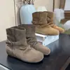 Botas Birkenstock Redondas Retro para Mujer con Tacón Oculto 2026 Otoño/Invierno Nuevas Botas Versátiles Arrugadas Apiladas Botines