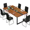Mesa de Conferencias Mesa Larga Mesa Simple Moderna Sala de Reuniones Combinación de Escritorio y Silla de Oficina Escritorio de Oficina para Negociaciones Pequeño y Grande