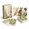 Cartas de Póker Cortadas en Forma de Flor Personalizadas, Set de Caja de Regalo de Cartas con Ilustración Estilo Chino, Fabricante de Cartas Coleccionables Culturales y Creativas con Impresión Personalizada