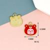 Accesorios de bricolaje de castor rosa pequeño Sanrio Dress Up Pulsera de gota de aceite de aleación Accesorios para el cabello Colgante Colgante lindo