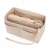 Bolsa de almacenamiento para cartera, bolsa de almacenamiento de fieltro, con cremallera metálica, bolso y bolso con forma de bolsa interior