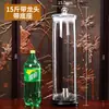 Botella de Vidrio para Vino de Gran Capacidad con Grifo, Tarro de Vino Sellado de Alto Gama de Diámetro Grande, Botella Especial Espesa para Vino de Ginseng y Cuerno