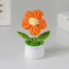 Producto Terminado Hilo Transfronterizo Girasol en Maceta Flor Artificial Decoración de Escritorio para Estudio, Pequeño Regalo para el Festival Qixi, Día de Año Nuevo, Día del Maestro