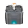 Bebedouro automático inteligente para animais de estimação, dispensador de água automático, interface USB, LED, dispensador de água de aço inoxidável sem plugue