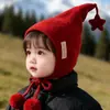 Chapéus Infantis para Outono e Inverno, Chapéus de Lã Tricotados Quentes e Espessos com Proteção para as Orelhas para Meninos e Meninas, Chapéus de Elfo Fofos à Prova de Vento
