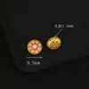 S925 Prata Banhado A Ouro Antigo Oco Seis Abas Flor Acessórios DIY Colar De Cordão De Mão All-Match Acessórios Florete Requintado