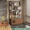 Expositor de prateleiras multi-camadas de bambu nano porta-chá novo estilo chinês de chão expositor de enfeites de folhas de chá pequeno armário de chá