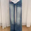 Calça Jeans Bootcut Estilo Americano para Mulheres Baixas, Calça Retro de Cintura Alta Afunilada para Figuras em Formato de Pera para o Verão