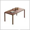 Cor Nogueira Preta Moderna Mesa de Jantar Retangular de Madeira Maciça Luxo Leve Simples Desmontável Mesa de Chá para Casa Mesa de Jantar Mesa de Escrivaninha de Madeira Original