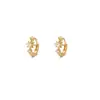 Plata de Ley S925 Cuff para Oreja de Luna Creciente Estilo Hip Hop Simple Personalidad Tendencia Zirconia Incrustada Exquisitos Cierres de Pendientes Ganchos para Oreja Dropshipping