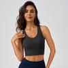 Procesamiento Personalizado de Nuevos Sujetadores Deportivos de Yoga Transfronterizos, Chalecos Deportivos Sexy de Espalda Descubierta con Cuello Bajo y Ropa de Fitness con Sensación de Segunda Piel