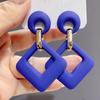 Aretes Geométricos de Diamante Aguja de Plata Color Rojo Rosado Fruta del Dragón Nuevo Temperamento Personalidad Exagerados Celebridad de Internet Aretes Atmosféricos Aretes