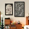 Pintura Decorativa Retro Francesa para Sala de Estar, Pintura Colgante Estilo Antiguo, Mural de Alta Gama para Sala de Estar, Pintura para Entrada, Pintura Mural Artística para Nicho