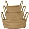 Cesta de Almacenamiento Grande, Cesta Pequeña, Cesta Tejida de Tela para Almacenamiento de Escritorio, Organizador de Artículos Varios, Cesta de Lavandería