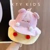 Chapéu de Pescador para Bebê Estilo Coreano Verão Malha Respirável Desenho Animado Super Fofo Chapéu de Sol para Bebê ao Ar Livre para Meninos e Meninas