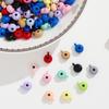 Lindo colgante de teléfono de dibujos animados pintura cuentas de agujero recto pulsera collar DIY juguetes para niños accesorios venta al por mayor