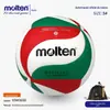 Vôlei Molten Moten VM5000 Competição Estudante Universitário Treinamento Remo Duro 45 1500 Certificado pela FIVB Branco Vermelho Verde