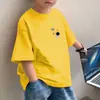 Novedad Verano 2026 Estilo Coreano Moda Tops para Niños Pequeños y Medianos y Bebés, Camisetas de Manga Corta con Cuello Redondo 100% Algodón Puro para Niños