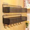 Estante de Almacenamiento Sencillo y Popular para Montar en la Pared Sin Taladrar, Estante de Almacenamiento para Mesita de Noche de Dormitorio, Cesta, Artículos para Dormitorio, Colgante de Pared
