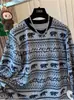 Camiseta de Manga Larga con Estampado de Elefante Estilo Retro Occidental para Mujer 2025 Otoño Nuevo Estilo Elegante Camiseta Básica Suelta Top Exterior