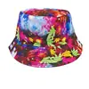 Sombrero de Pescador Estilo Hip-Hop Transfronterizo, Reversible, Unisex, Sombrero para el Sol para Exteriores, Sombrero de Cubo Estampado Versátil de Moda