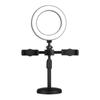 Luz de relleno de doble posición de 16 cm, anillo de escritorio para soporte en vivo, belleza, selfie, luz de relleno multiposición, venta al por mayor