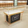 Balcões de Exposição de Vidro de Alta Qualidade Estilo Europeu Feitos Sob Medida para Exposição de Ouro e Joias, Processamento e Personalização de Acordo com Desenhos e Amostras