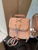 Bolso de Moda Minimalista de Nicho Primavera 2026, Bolso Cruzado Texturizado con Lazo Dulce Estilo Universitario a la Moda para Mujer