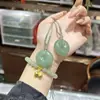 Colgante amuleto de paz de jade aventurina color verde lago, colgante hebilla de paz de jadeíta natural color agua clara, colgante nuevo estilo chino