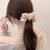 Goma de Pelo Plisada de Perlas de Colores para Mujer, Estilo Francés, Suave, Lujosa, de Gama Alta, Accesorio Versátil para el Cabello