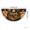 Nuevas banderas de abanico de Año Nuevo transfronterizas para decoraciones de fiestas navideñas, banderas en forma de abanico para decoración de fotos en interiores y exteriores, pancartas de Año Nuevo