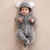 Body para Bebé Ropa de Otoño e Invierno Bebé Más Terciopelo Cálido para Recién Nacido Body Abrigado Espeso Conjunto de Pelele Primavera