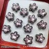Estrella de Cinco Puntas de Circonio Estrella de Mar Multicolor Ocho Agujeros Flor de Cinco Pétalos Cuentas Espaciadoras Pulsera de Cristal con Cuentas DIY Accesorios para Pulseras y Collares