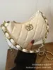 Bolsas Outono e Inverno 2024 Nova Moda Bolsas Femininas Corrente Acolchoada Crossbody Bolsa Sela Textura Versátil Bolsa de Ombro Bolsa Feminina